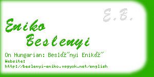 eniko beslenyi business card